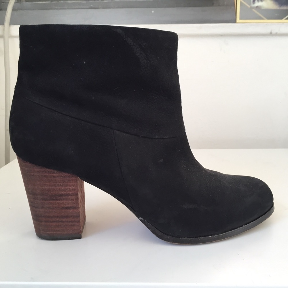 Cole Haan Black Suede Ankle Booties